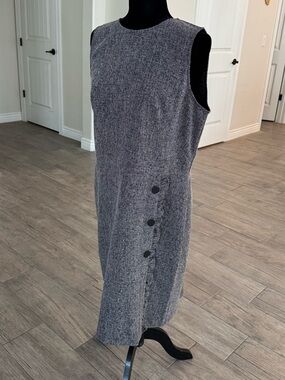 NWT Ann Taylor LOFT Black and White Shift Dress Size 14